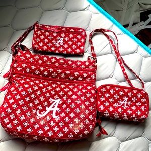 Vera Bradley Alabama Crimson Tide Hipster, Crossbody Wallet, and Wallet Wristlet